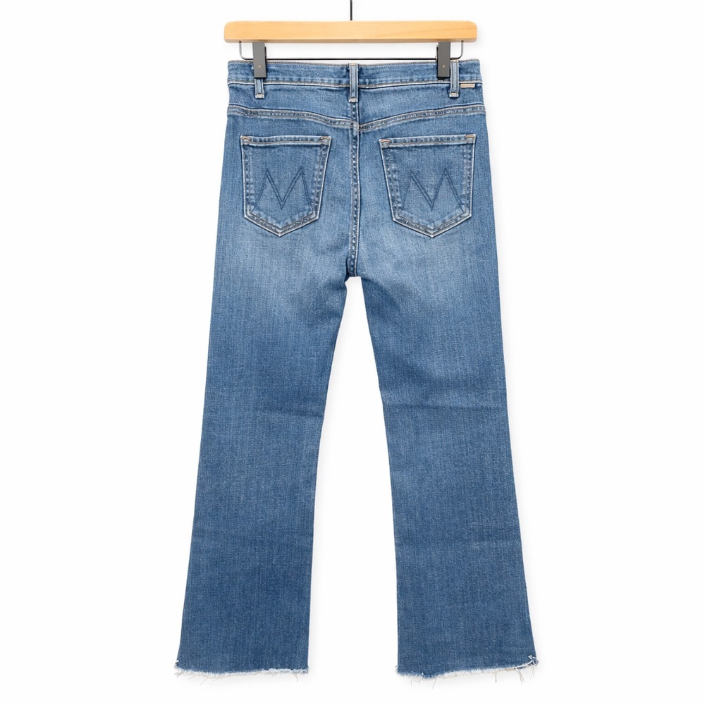 MOTHER The Hustler Ankle Fray Jeans Women’s Size 29 Blue Wash Raw Hem - Picture 2 of 9
